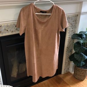 Faux Suede Mini Dress